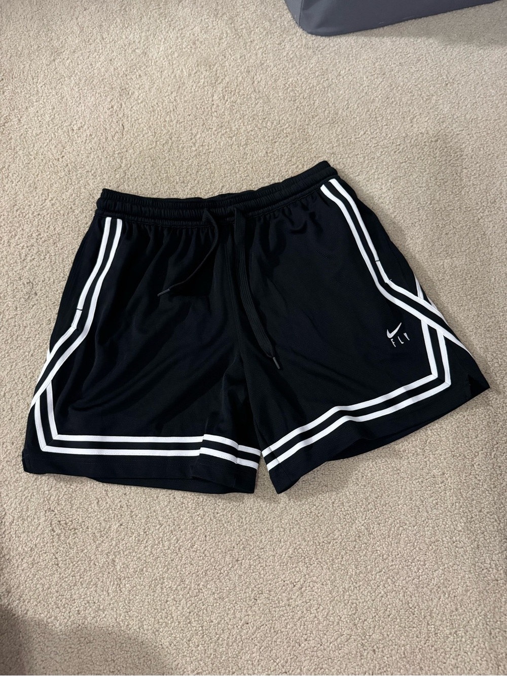 Nike Black Dri-FIT Performance Shorts with White Swoosh